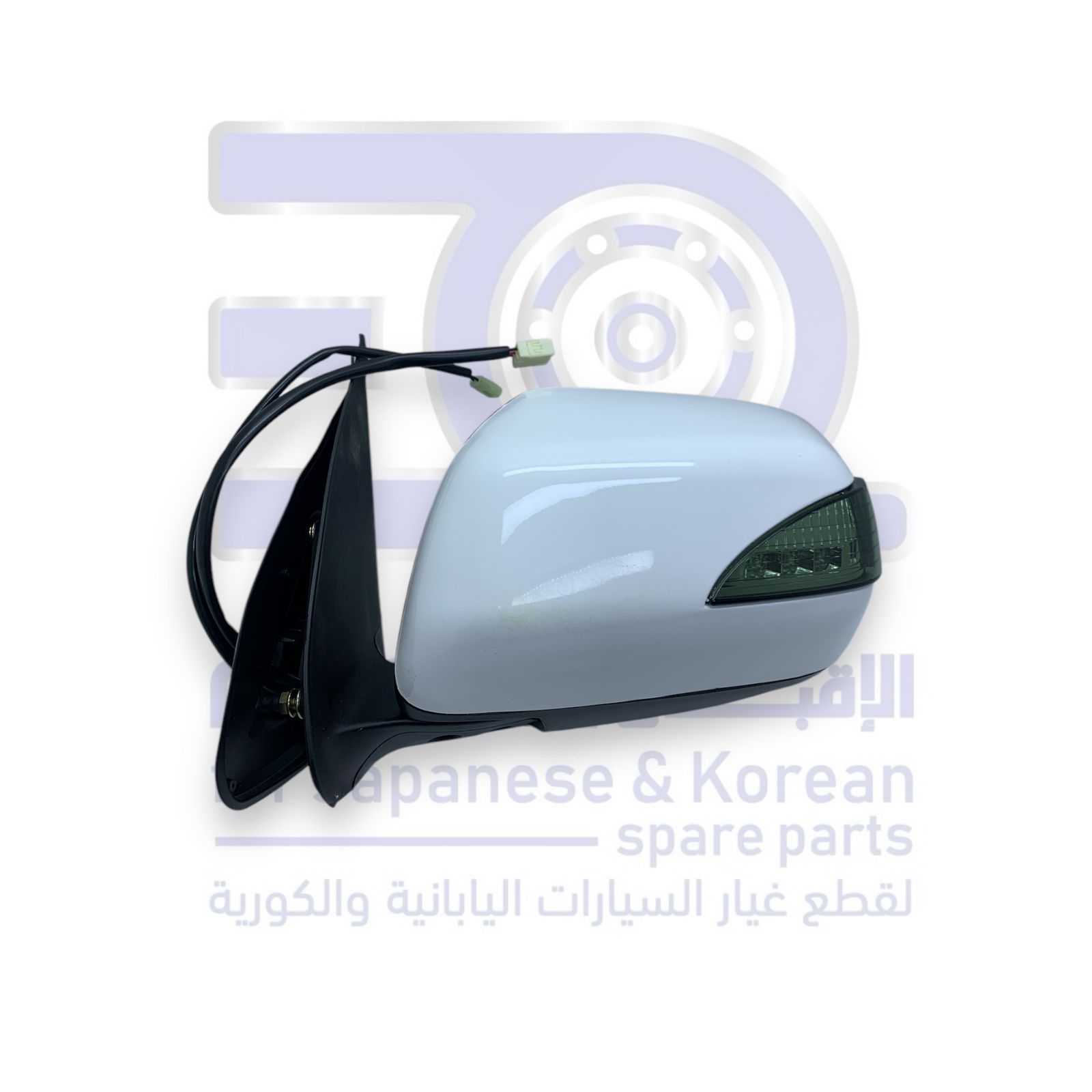 مراية باب تويوتا هايلكس أبيض من 2006 الى 2011 مع لمبة يسار تايواني
